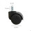 5 Pack Swivel Caster Wheels for Office Chairs and Stools, Black, Smooth Rolling Replacement Set 3