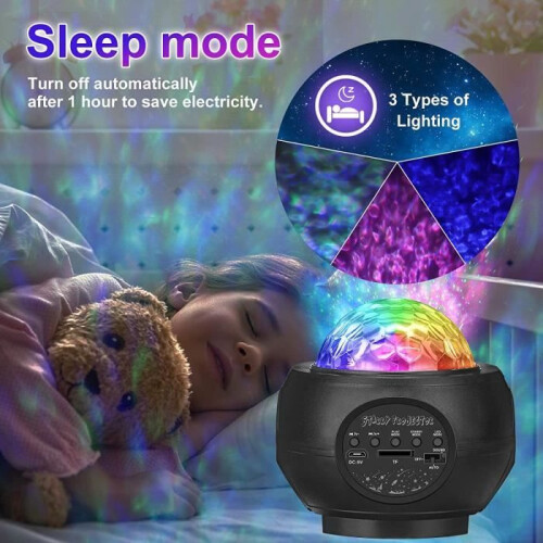 Star Projector Night Light, LED Galaxy Lamp with 21 Lighting Modes, Remote Control, Timer and Bluetooth for Kids and Adu 2