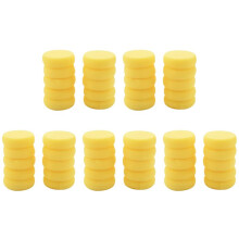 50Pcs Round Synthetic Artist Paint Sponge Sponges for Painting Pottery Watercolor Art Sponges Yellow 2.75Inch