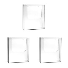 3X Support de Lettre Organisateur de Courrier Crochet de Montage Mural Décoration Acrylique de Bureau à Domicile
