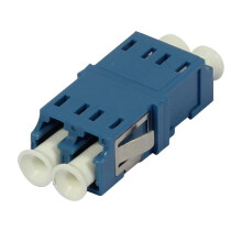 LWL-Kupplung,LC-Buchse/LC-Buchse,  9/125u Singlemode OS2, blau, duplex, PC, ohne Flansch, Synergy 21,