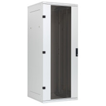 Triton 19"Schrank 37HE, B800/T 800, Lichtgrau, bis 800Kg, Glastür,