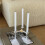 4X New Metal Molecular Structure Candle Holder Nordic Silver Home Decore Candelabra Triangle Candlestick Gift 5