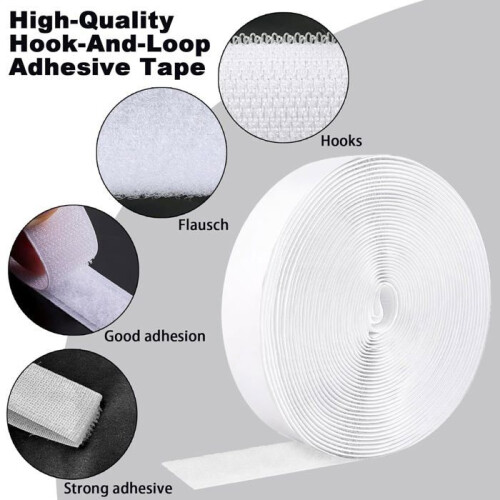 Self Adhesive Hook and Loop Tape Double Sided Hook and Loop Strip for Mosquito Net Fastening Tape 2