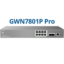 Grandstream GWN7801P PRO ? Enterprise Layer 2++ Managed Switch ? 8 Gigabit RJ45 (PoE/PoE+) + 2 Gigabit SFP