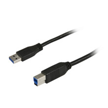 Kabel USB, A(St) => B(St), 5.0m, USB3.0, schwarz, Synergy 21,