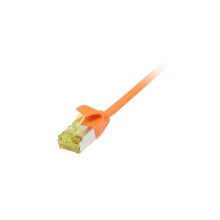 Patchkabel RJ45, CAT6A 500Mhz,  5m, orange, U/FTP, slimline rund d=3,8mm, TPE/LSZH(Superflex), AWG32, mit CAT7 Rohkabel, Synergy 21