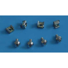 ALLNET 19"zbh. Befestigungsset,Käfigmuttern,100-Pack, M6, mit Metall-Rosette,