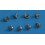 ALLNET 19"zbh. Befestigungsset,Käfigmuttern,100-Pack, M6, mit Metall-Rosette, 1
