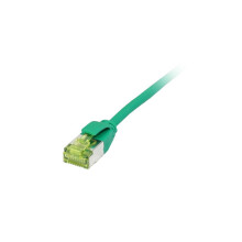 Patchkabel RJ45, CAT6A 500Mhz,  0.5m, grün, U/FTP, slimline rund d=3,8mm, TPE/LSZH(Superflex), AWG32, mit CAT7 Rohkabel, Synergy 21