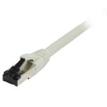 Patchkabel RJ45, CAT8.1 2000Mhz,  0.25m, grau, S-STP(S/FTP), TPE(Ultra SuperFlex), AWG26, Synergy 21