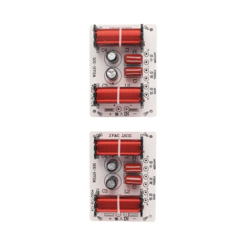 8X 150W HiFi Crossover Filter Module 3 Way Speaker Frequency Divider for DIY Home Speaker Treble Medium Bass 1
