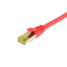 Patchkabel RJ45, CAT6A 500Mhz,  0.5m, rot, S-STP(S/FTP), TPE/LSZH(Ultraflex), AWG26, mit CAT7 Rohkabel, Synergy 21