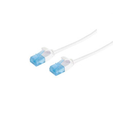 Patchkabel RJ45, CAT6 250Mhz, 0.5m weiss, UTP(U/UTP); PVC, slimline d=3,5mm,