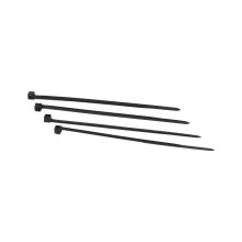 ALLNET 19"zbh. Kabelbinder, L200xB3,6mm, 100er Pack, Schwarz, UV-Beständig, Synergy 21