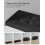 Storage Ottoman - Fabric - Ink Black - Flipping Lid and Foldable Design 6