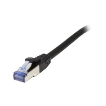 Patchkabel RJ45, CAT6A 500Mhz, 15m, schwarz, S-STP(S/FTP),  Komponent getestet(GHMT certified), AWG26, Synergy 21