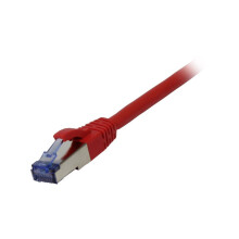 Patchkabel RJ45, CAT6A 500Mhz,  0.5m, rot, S-STP(S/FTP), AWG26, LSZH, Synergy 21