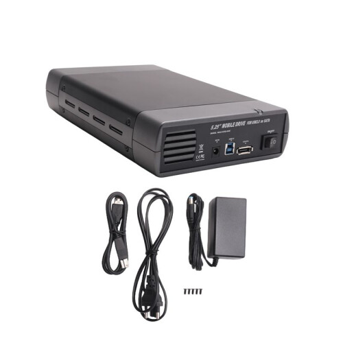 2X USB 3.0 DVD CD Case External HDD Mobile Box for 3.5 Inch  Enclosure ROM Burner EU Plug 2
