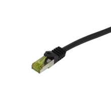 Patchkabel RJ45, CAT6A 500Mhz, 50m, schwarz, S-STP(S/FTP), PUR Indoor/Outdoor/Indu  (UV/Water/oil/-resistant), AWG26, mit CAT7 Rohkabel, Synergy 21