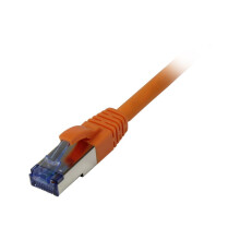 Patchkabel RJ45, CAT6A 500Mhz, 15m, orange, S-STP(S/FTP), Komponent getestet(GHMT certified), AWG26, Synergy 21