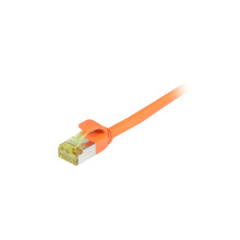 Patchkabel RJ45, CAT6A 500Mhz, 5m, orange, S-STP(S/FTP), slimline rund d=4,5mm, TPE/LSZH(Superflex), AWG28, mit CAT7 Rohkabel, Synergy 21