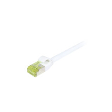 Patchkabel RJ45, CAT6A 500Mhz, 0.25m, weiss, S-STP(S/FTP), slimline rund d=4,5mm, TPE/LSZH(Superflex), AWG28, mit CAT7 Rohkabel, Synergy 21