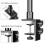 2X C Tripod Clamp Desk Mount Light Stand with 1/4In   Table Fixture Adjustable Camera Tabletop Bracket Stand 3