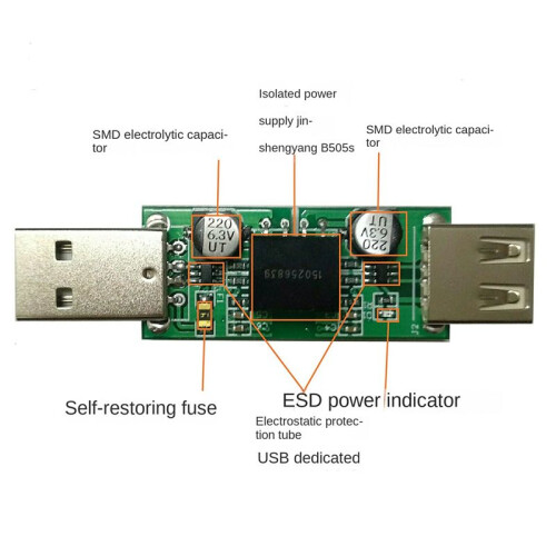 3X ADUM3160 USB Isolator Module USB to USB Voltage Isolator Module Support 12Mbps 2