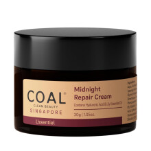 COAL Clean Beauty Mitternachtsreparaturcreme mit Hyaluronsäure & Lilienöl | Repariert & Erneuert die Haut | 30g