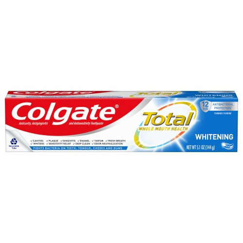 Colgate Colgate Total Whitening Gel Toothpaste, Mint Toothpaste, 5.1 oz Tube