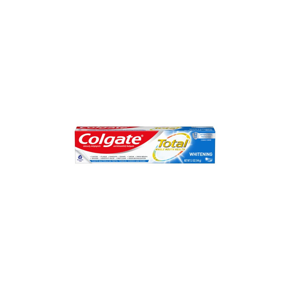 Colgate Total Whitening Gel Toothpaste, Mint Toothpaste, 5.1 Oz Tube