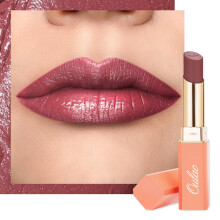 Oulac Plum Lipsticks for Women, Burgundy Matte Lipstick, Full Coverage Lip Color, Satin Matte Finish, Cream Texture, Hydrating, Infused with Hyaluroni