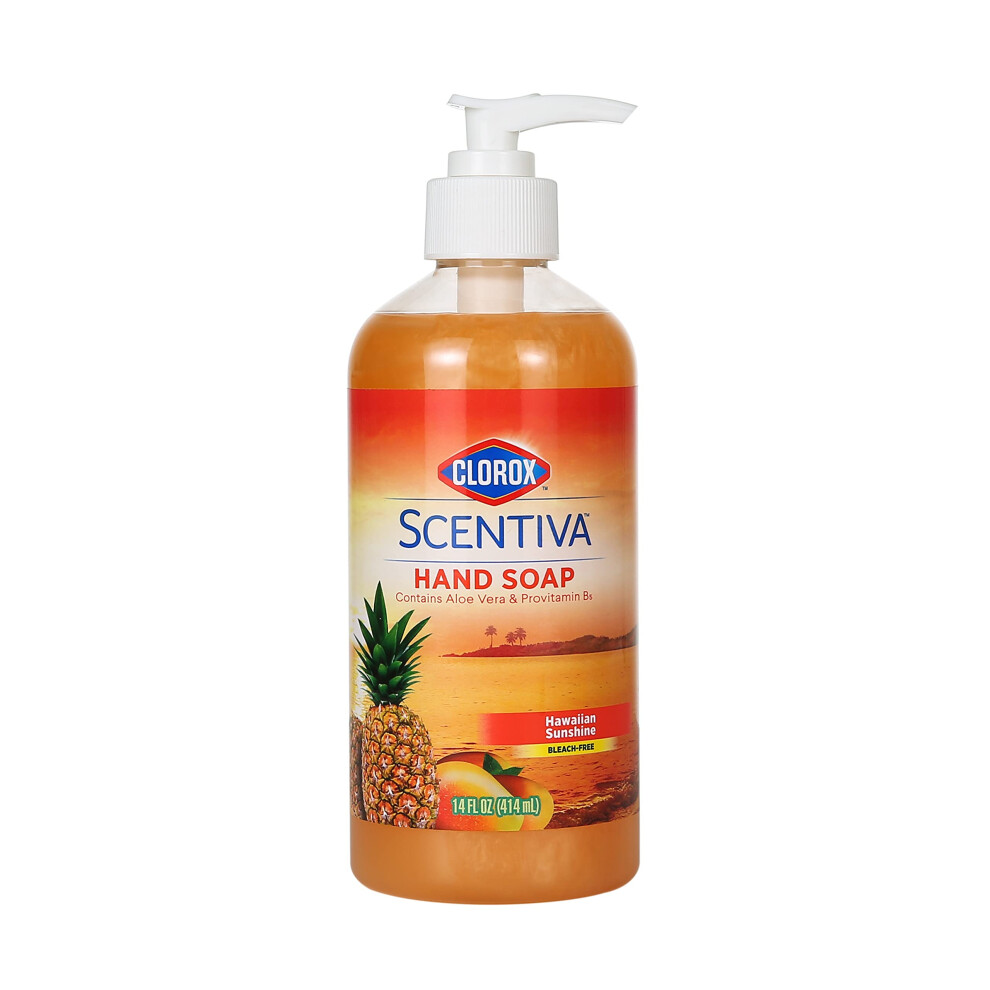 Clorox Scentiva Liquid Hand Soap | 14 Oz Liquid Hand Wash With Aloe Vera & Provitamin B5 | Bleach-Free Scented Hand Soap For Kitchen Or Bathroom, Hawa
