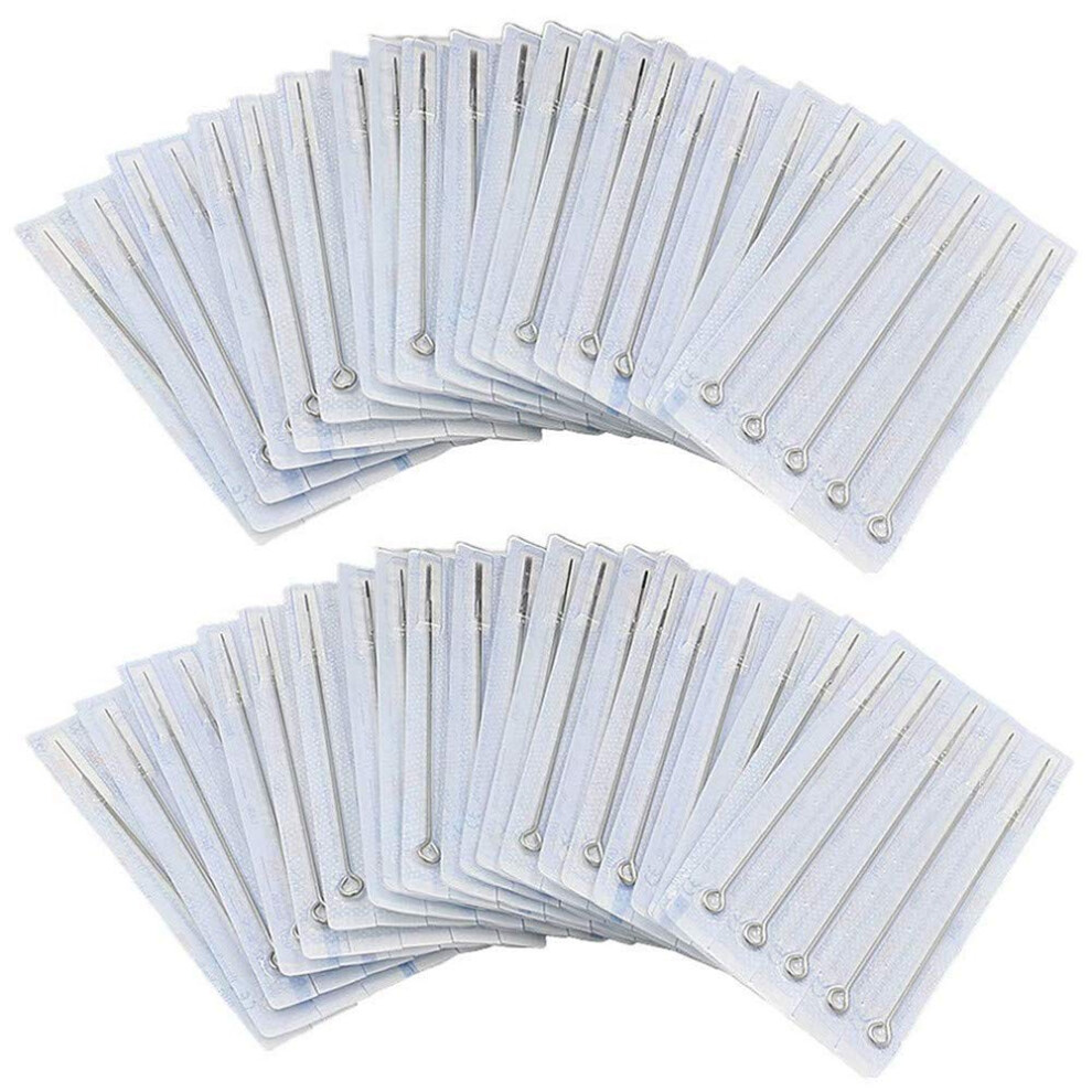 Autdor Tattoo Needles Set - 100Pcs Mixed Tattoo Needles 3Rl,5Rl,7Rl,9Rl,3Rs,5Rs,7Rs,9Rs,5M1,7M1 Disposable Sterile Tattoo Gun Needles Assorted Liners,
