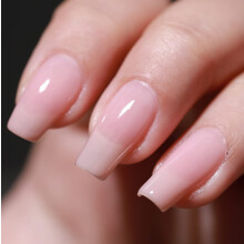 FZANEST Esmalte de Uñas Gel 15ml, Rosa Claro Natural Jelly Soak Off LED UV(Milky Nude) #330