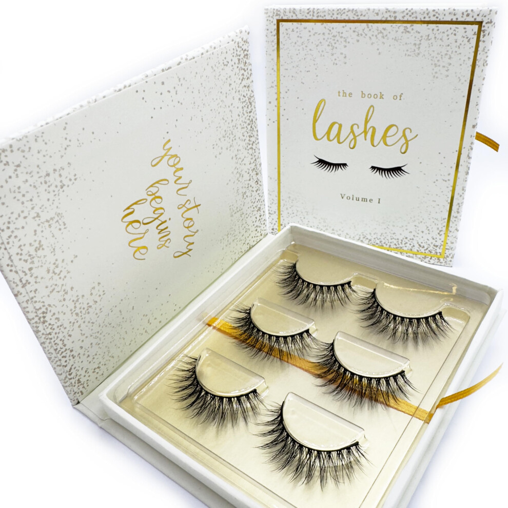 The Book Of Lashes The Book Of Lashes: Volume 1 - (Reusable False Eyelashes) - (Cruelty Free) - (3 Pairs)