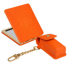 (Orange) Alice Wheeler Bee Giftset - 2 piece set - Compact Mirror & Lipstick Holder