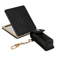 (All Black) Alice Wheeler Bee Giftset - 2 piece set - Compact Mirror & Lipstick Holder