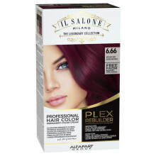 Il Salone Milano Plex Rebuilder Haarfarbe Cream - 6.66 Intensives Rot Professionelles Haarfärbeset