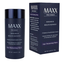 MAXX PRO-SERIES Volumizing Hair Fibers with real Keratin for Thinning Hair/Hair Loss - Dermatologist Tested and Certified Hypoallergenic - 60 days + s