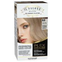 Il Salone Milano Plex Rebuilder Permanente Haarkleurcrème - 8.0 Lichtblond Professionele Haarkleurset