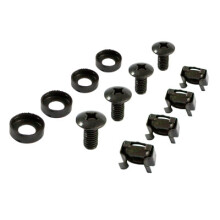 ALLNET 19"zbh. Befestigungsset, Käfigmuttern+Schrauben, 100-Pack, M6, Schwarz,