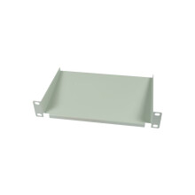 ALLNET 10"zbh. Fachboden, T150mm/1HE, Lichtgrau, Frontmontage,