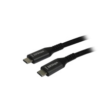 Kabel USB, C(St) => C(St), 3.0m, USB3.2, schwarz(Textil), 20G/5A, 240W, Gen 2x2, E-Marker Chip, Synergy 21