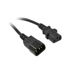 Netzkabel 230V Kaltgeräte IEC-C13(Buchse)/Kaltgeräte IEC-C14(Stecker), 2m, Synergy 21,