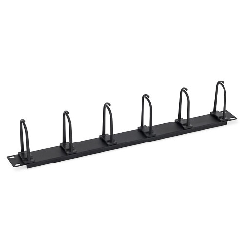 Triton Triton 19"zbh. Kabelführungsplatte mit 6 Bügeln, 1HE, Schwar