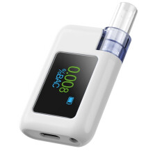 Alcootest Numérique Haute Précision, Détecteur D'Alcool Portable avec Écran LCD, 8 Embouts