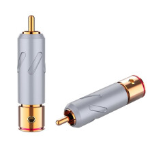 Connecteur RCA en Cuivre Pur, Borne de Haut-Parleur RCA pour Câble de Signal Audio HiFi, Amplificateur DIY, Subwoofer R201R