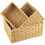 Woven Storage Baskets for Organizing,Rectangular Wicker Nesting Baskets for Shelves, Bathroom, Pantry, Closet, Kitchen 1